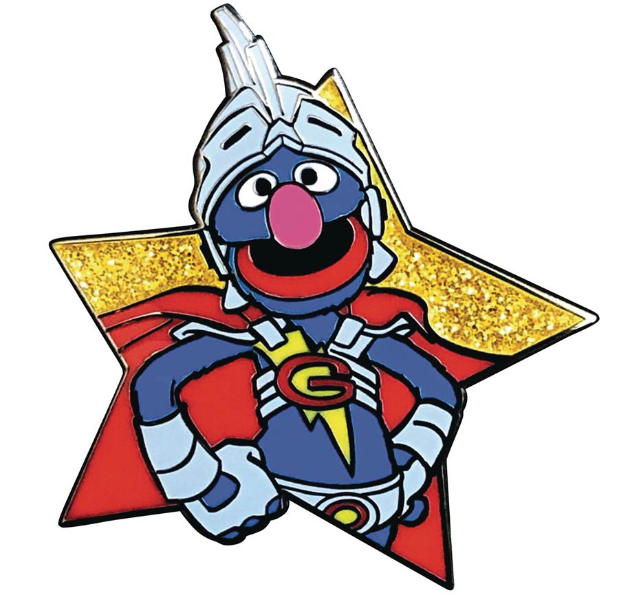 Sesame Street Enamel Pin - Super Grover Star Series