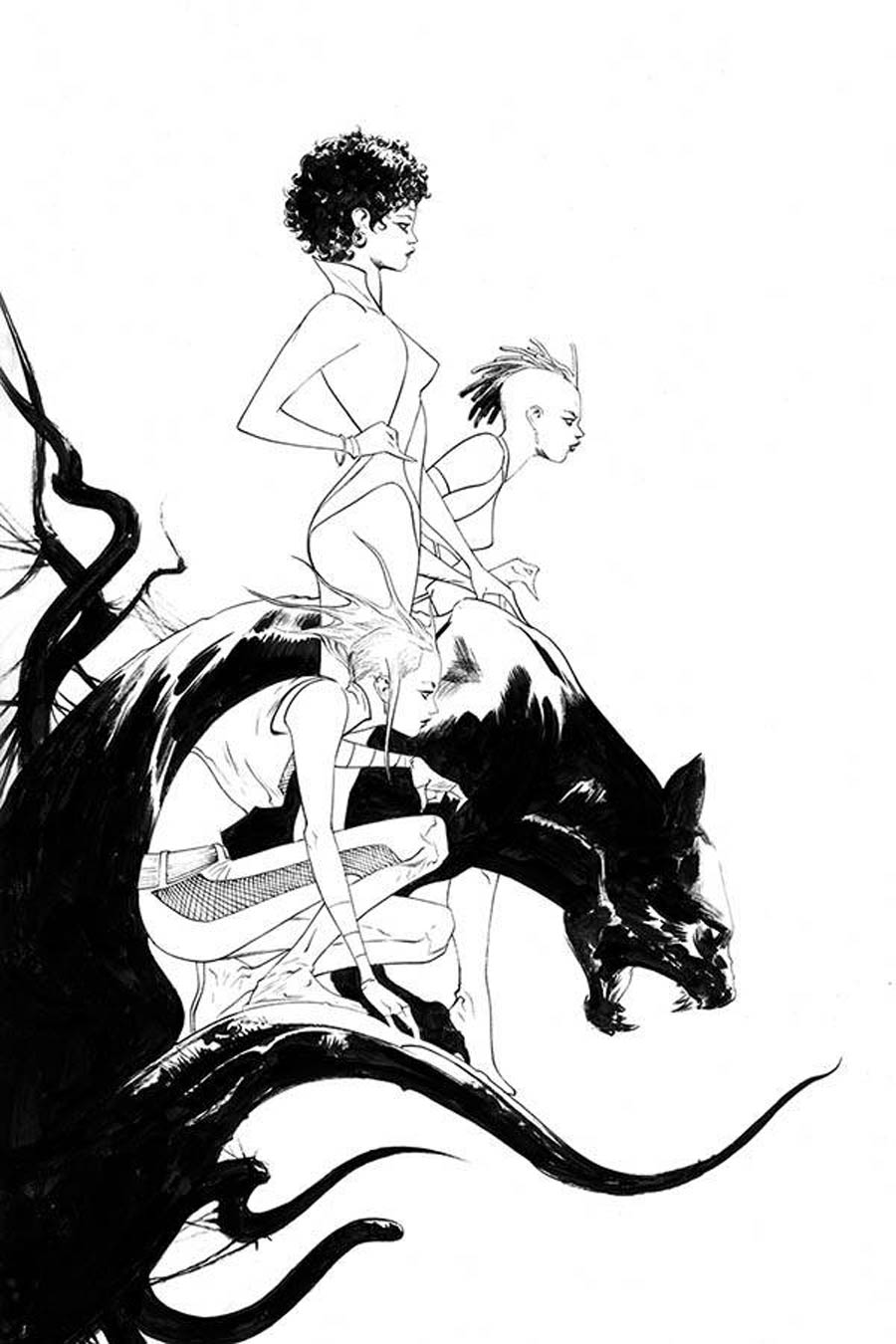 Sacred Six #1 Cover J Incentive Jae Lee Black & White Virgin Cover