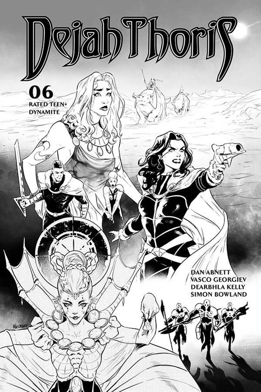 Dejah Thoris Vol 3 #6 Cover N Incentive Vasco Georgiev Black & White Cover