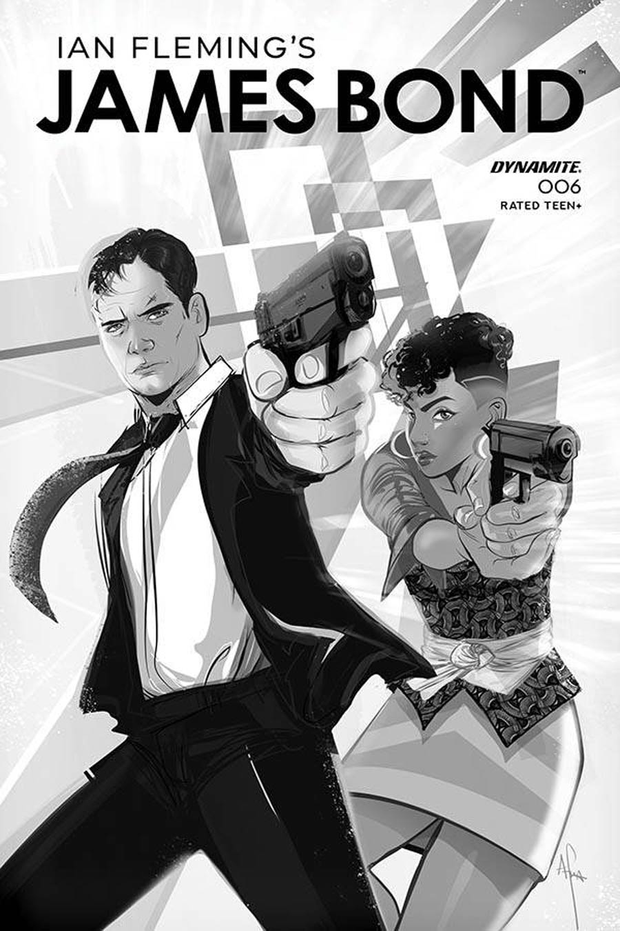 James Bond Vol 3 #6 Cover B Incentive Afua Richardson Black & White Cover