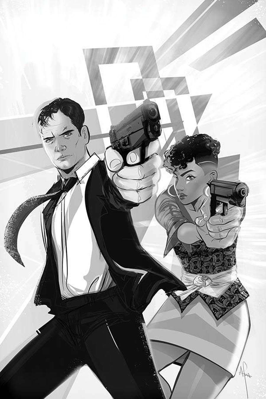 James Bond Vol 3 #6 Cover E Incentive Afua Richardson Black & White Virgin Cover