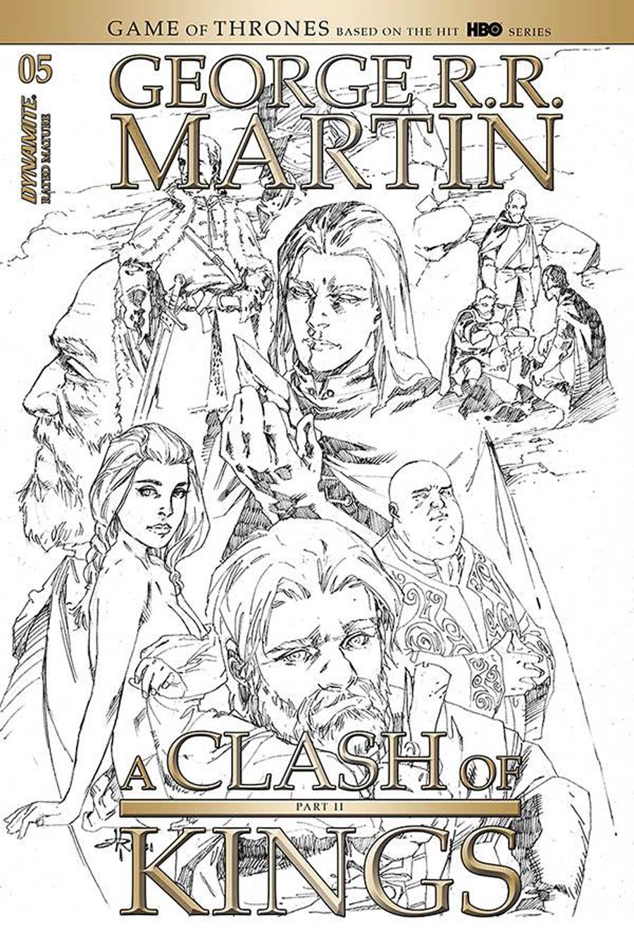 Game Of Thrones Clash Of Kings Vol 2 #5 Cover D Incentive Mel Rubi Black & White Cover