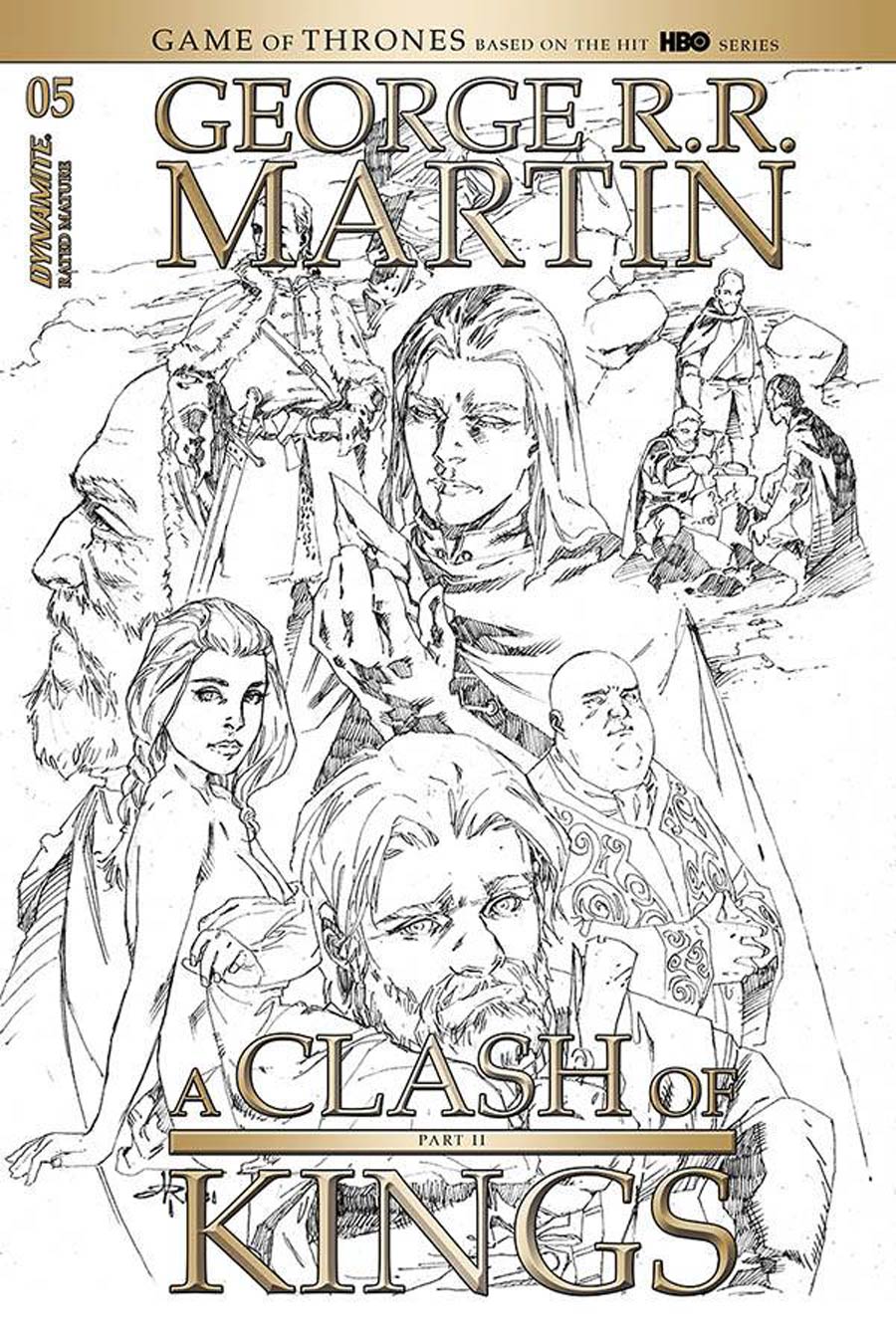 Game Of Thrones Clash Of Kings Vol 2 #5 Cover D Incentive Mel Rubi Black & White Cover