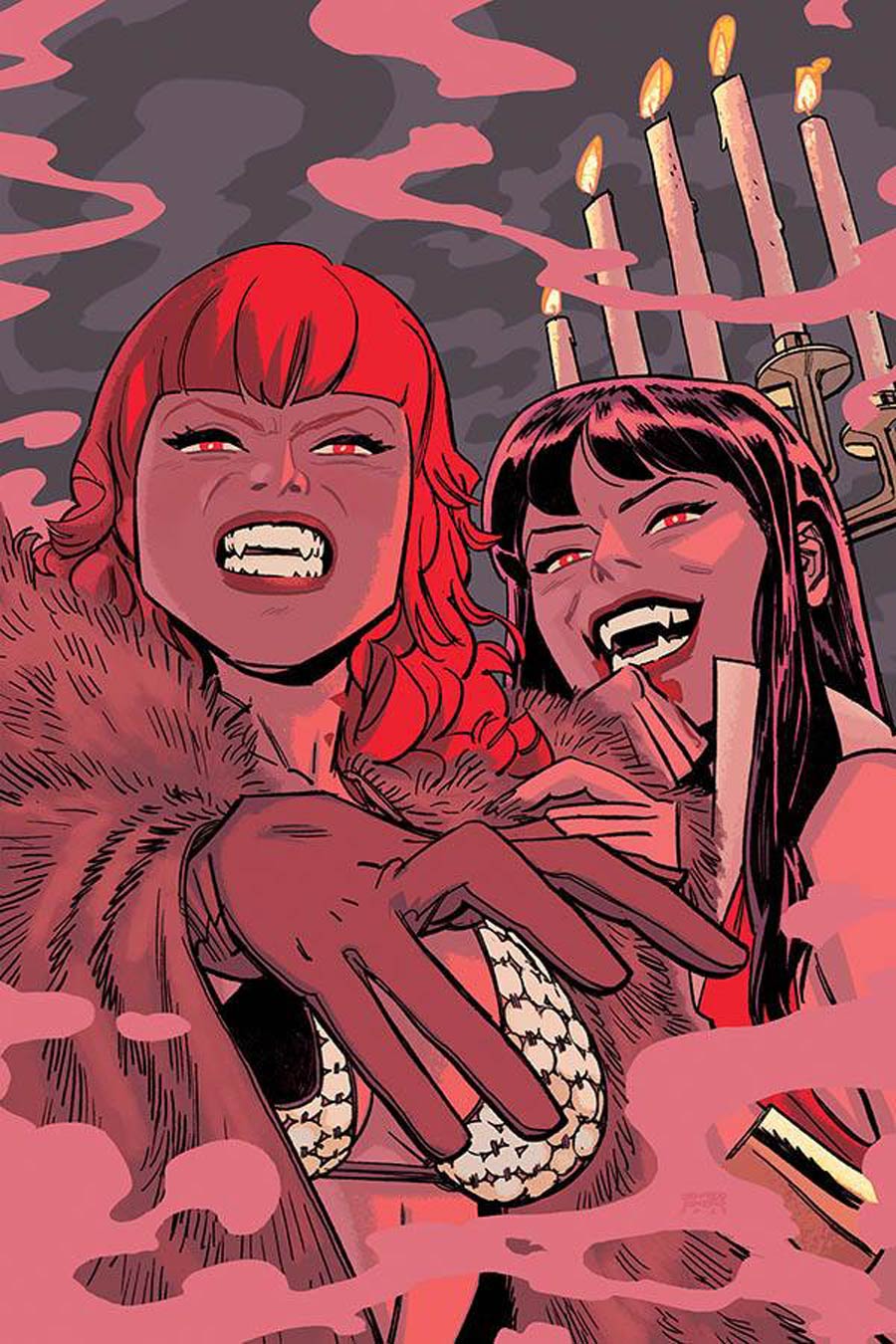 Vampirella Red Sonja #9 Cover M Incentive Leonardo Romero & Jordie Bellaire Virgin Cover