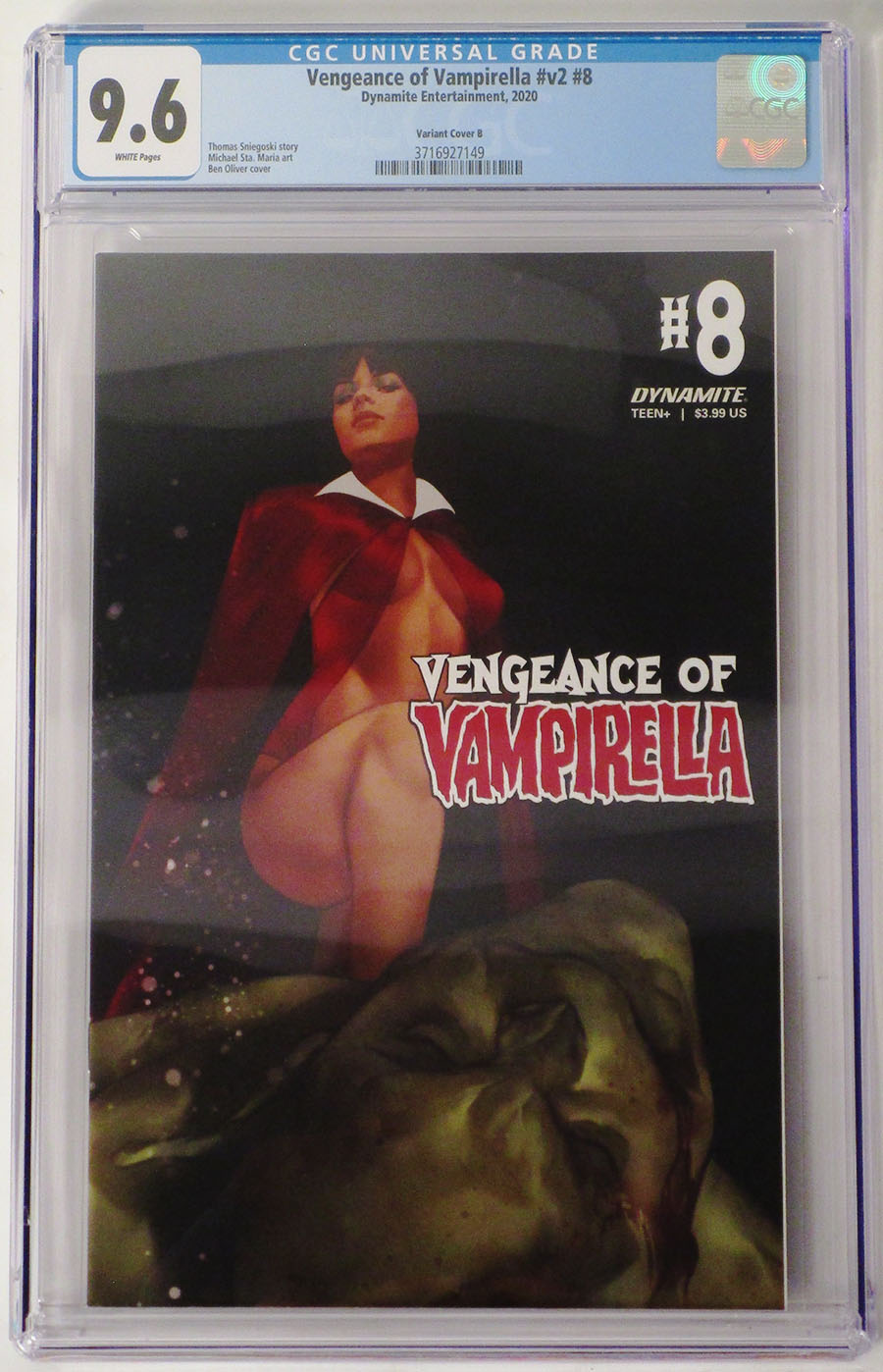 Vengeance Of Vampirella Vol 2 #8 Cover P Variant Ben Oliver Cover CGC Graded 9.6