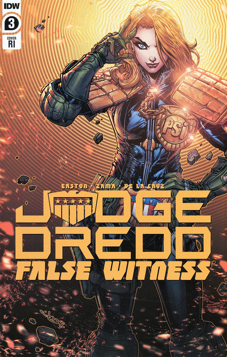 Judge Dredd False Witness #3 Cover B Incentive Jonboy Meyers Variant Cover