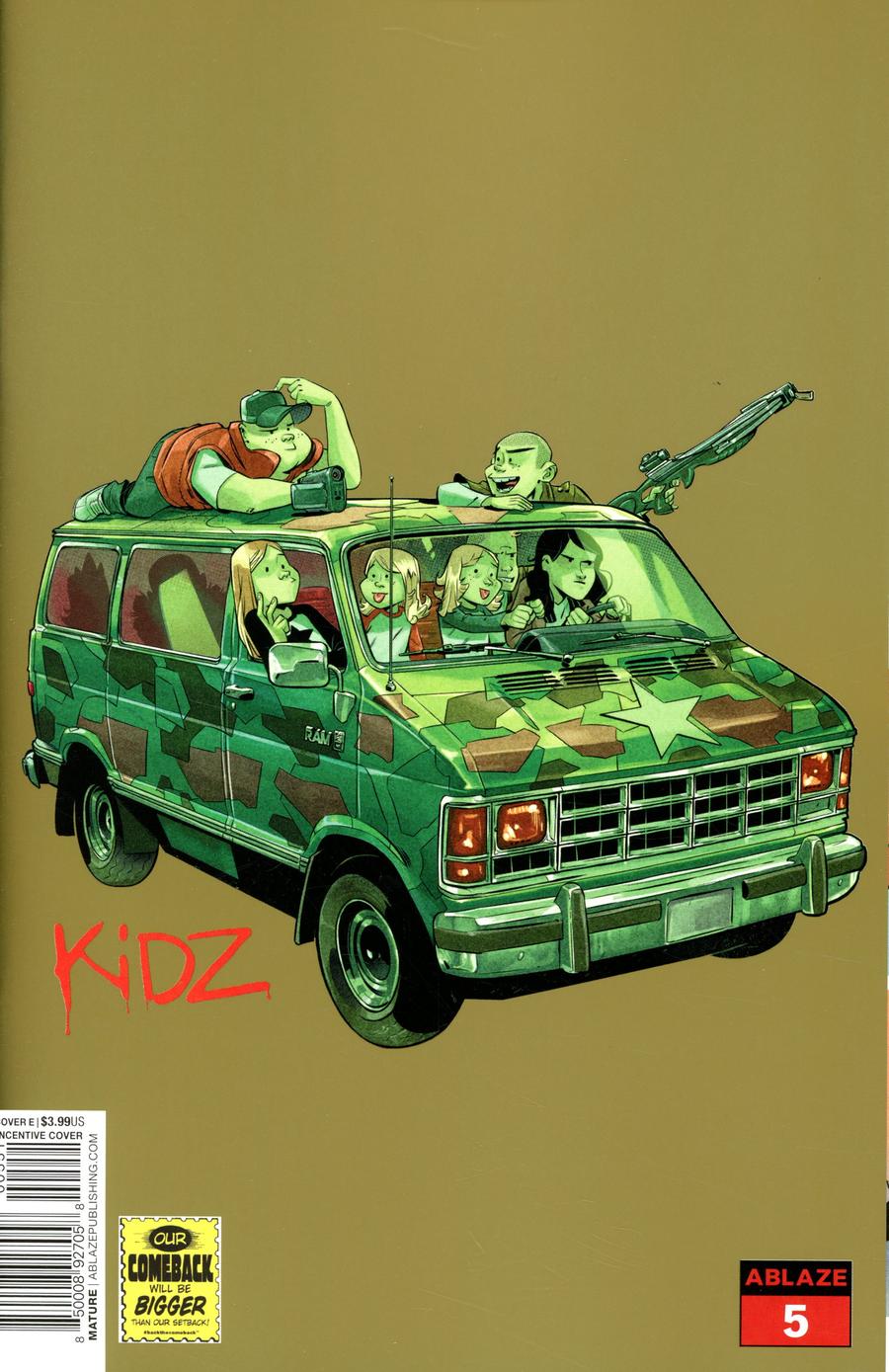 Kidz #5 Cover E Incentive Esdras Cristobal Gorillaz Album Parody Foil Cover