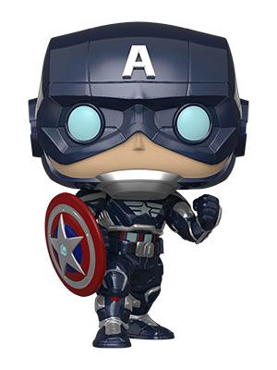 POP Marvel Marvels Avengers Game Captain America Stark Tech Suit Vinyl Bobble Head