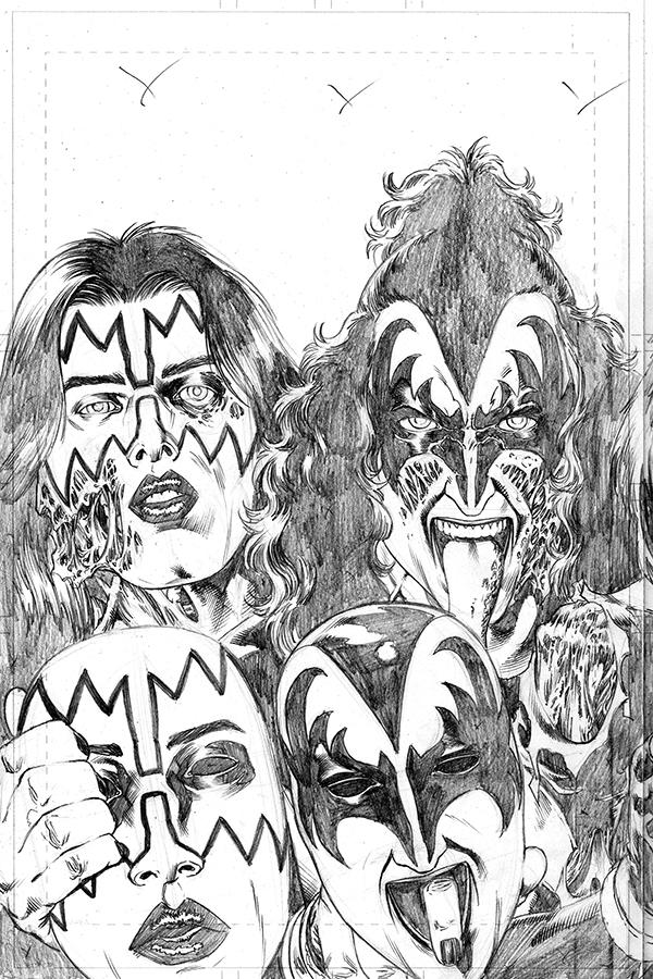 KISS Zombies #4 Cover H Incentive Rodney Buchemi Pencils Cover