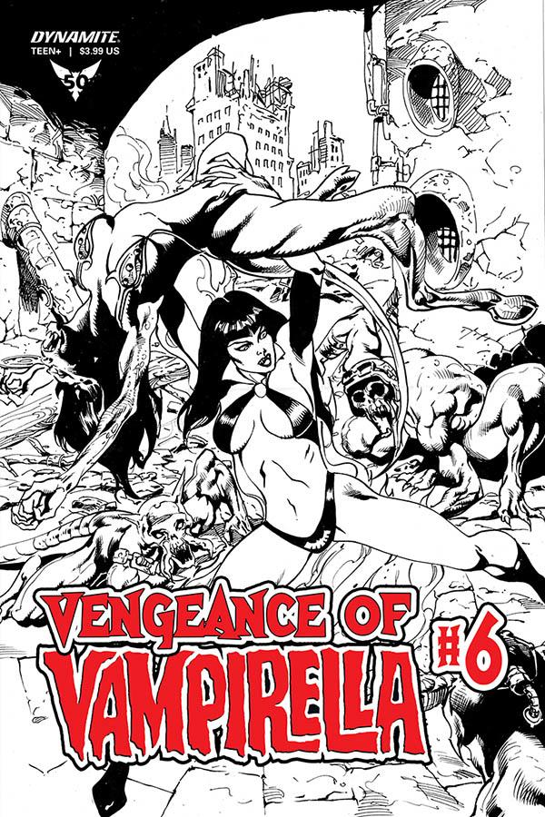 Vengeance Of Vampirella Vol 2 #6 Cover H Incentive Roberto Castro Black & White Cover