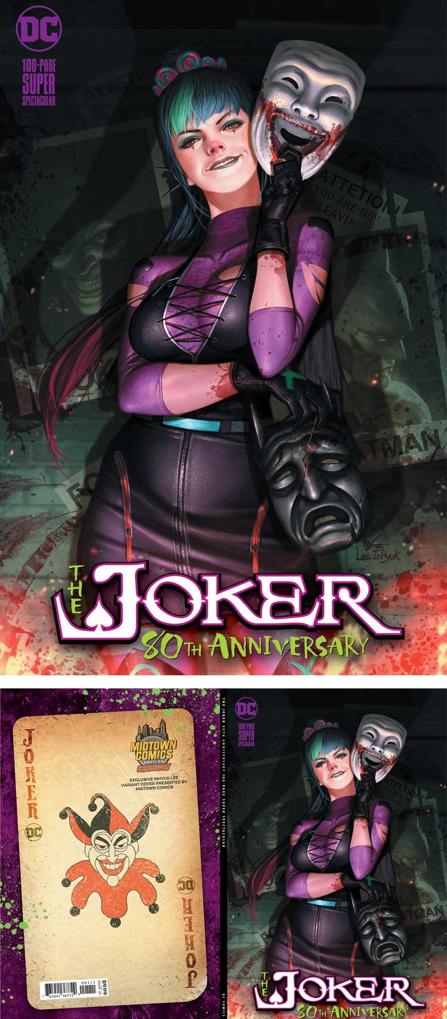 Joker 80th Anniversary 100-Page Super Spectacular #1  Midtown Exclusive Cover A Inhyuk Lee Alley Dressed Variant Cover