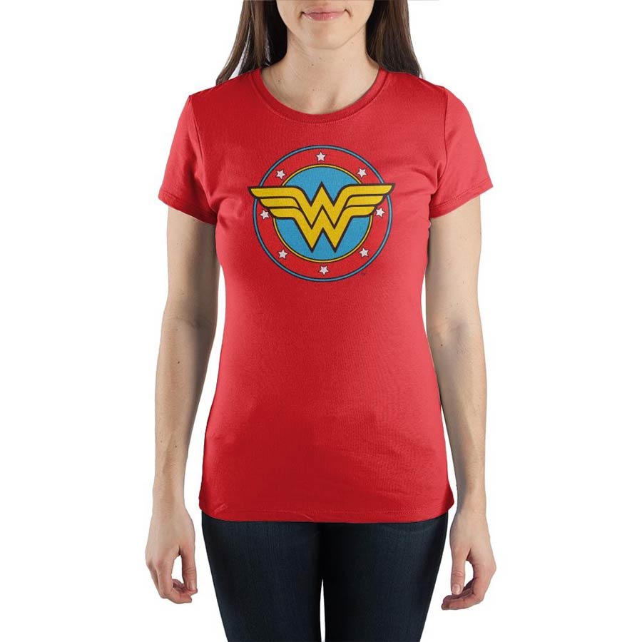 DC Comics Wonder Woman Logo Red Womens T-Shirt Large