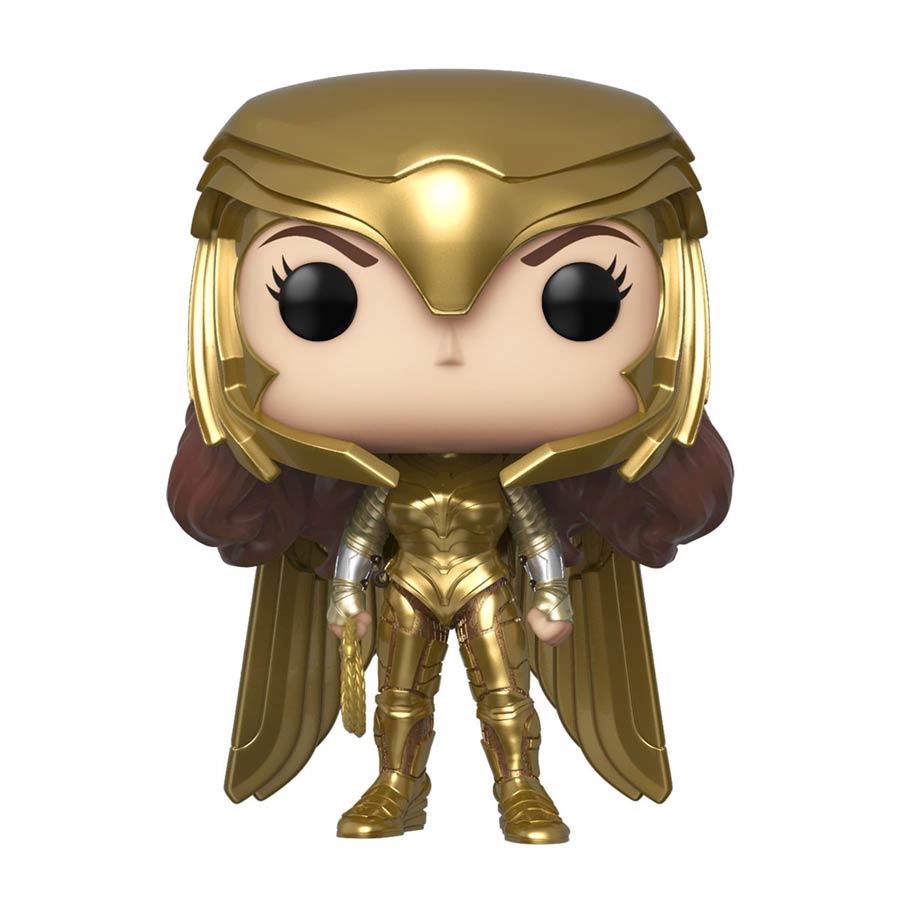 POP Heroes Wonder Woman 1984 Wonder Woman Gold Power Metallic Vinyl Figure