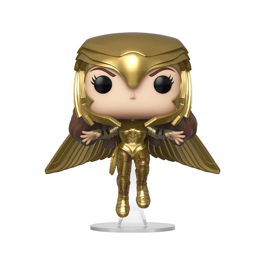 POP Heroes Wonder Woman 1984 Wonder Woman Gold Flying Metallic Vinyl Figure