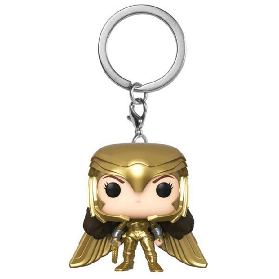 POP Keychain Wonder Woman 1984 Wonder Woman Gold Power Pose Vinyl Pocket Keychain