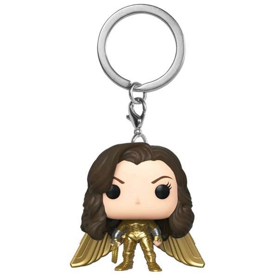 POP Keychain Wonder Woman 1984 Wonder Woman Gold No Helmet Vinyl Pocket Keychain