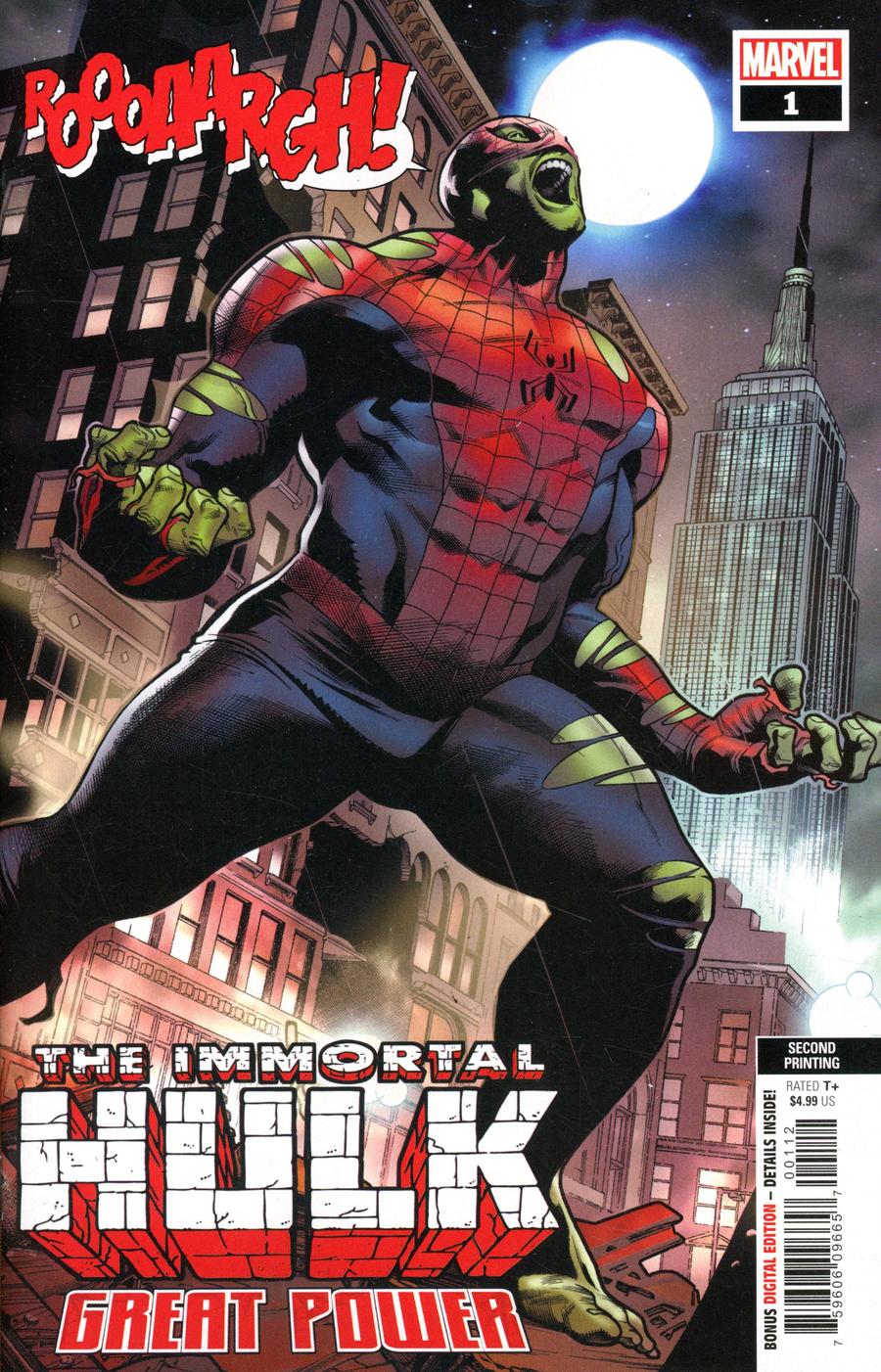 Immortal Hulk Great Power One Shot Cover C 2nd Ptg Variant Jorge Molina Cover