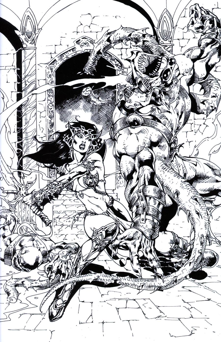 Dejah Thoris Vol 3 #4 Cover I Incentive Roberto Castro Black & White Virgin Cover