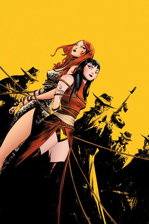 Vampirella Red Sonja #7 Cover O Incentive Jae Lee Yellow Virgin Cover