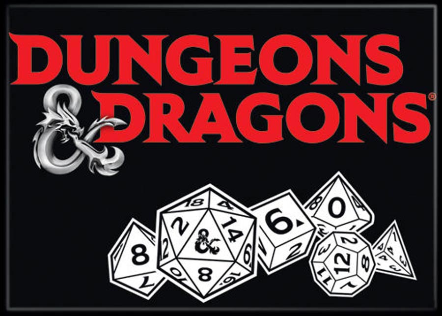 Dungeons & Dragons 2.5x3.5-inch Magnet - Logo And Dice (73615DD)