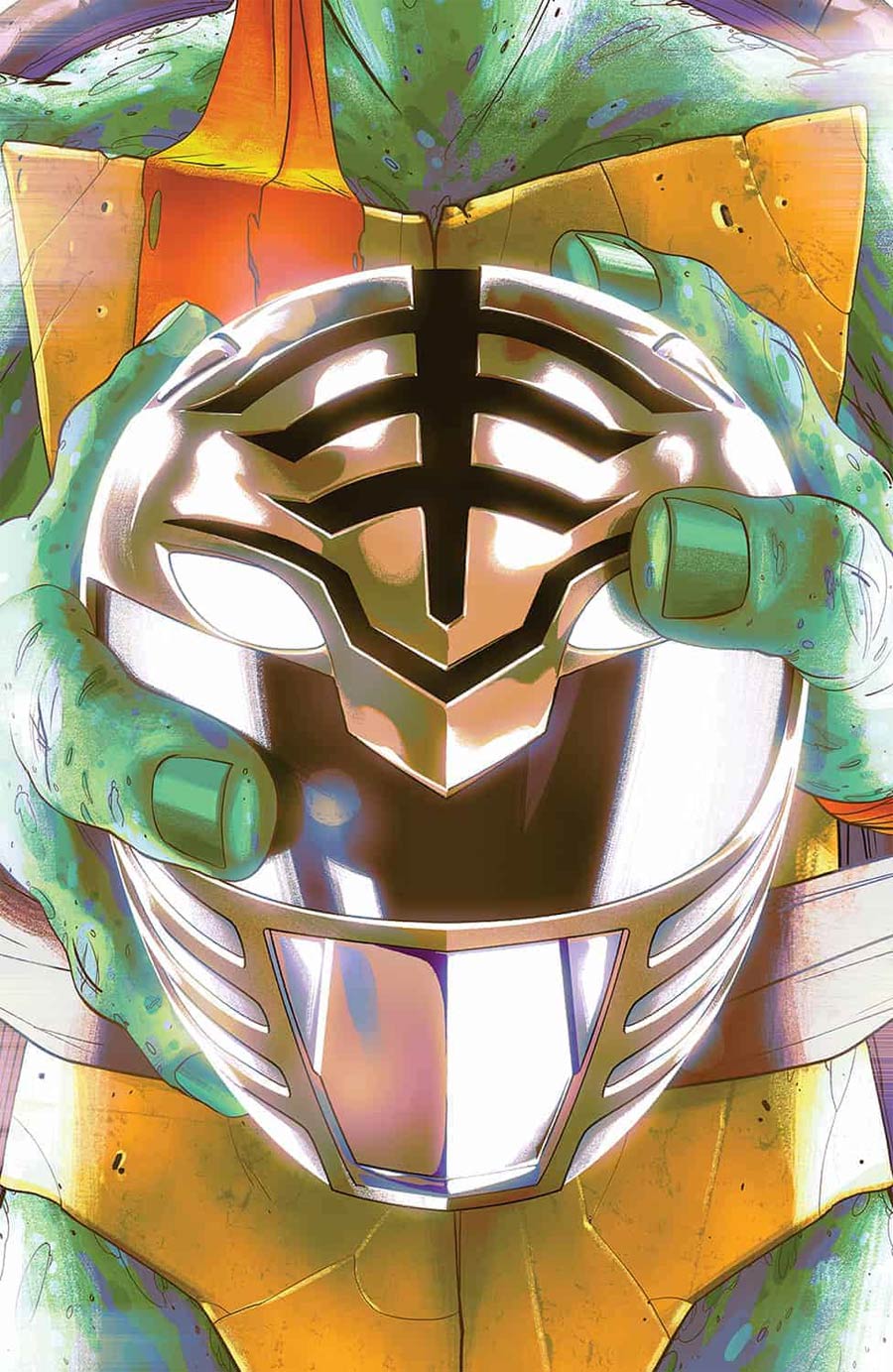 Mighty Morphin Power Rangers Teenage Mutant Ninja Turtles #4 Cover I Incentive Thank You Variant Cover