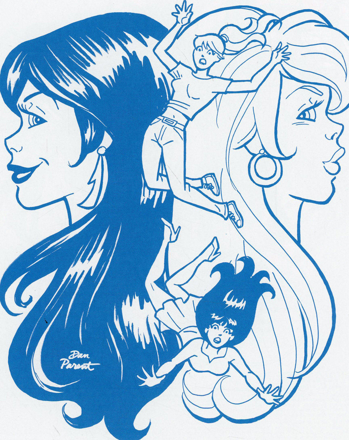 Red Sonja And Vampirella Meet Betty And Veronica #10 Cover M Incentive Dan Parent Blue Tint Cover