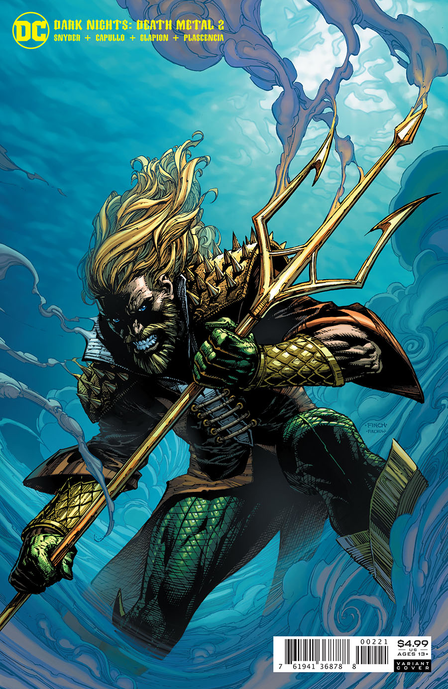 Dark Nights Death Metal #2 Cover B Variant David Finch Aquaman CardStock Cover