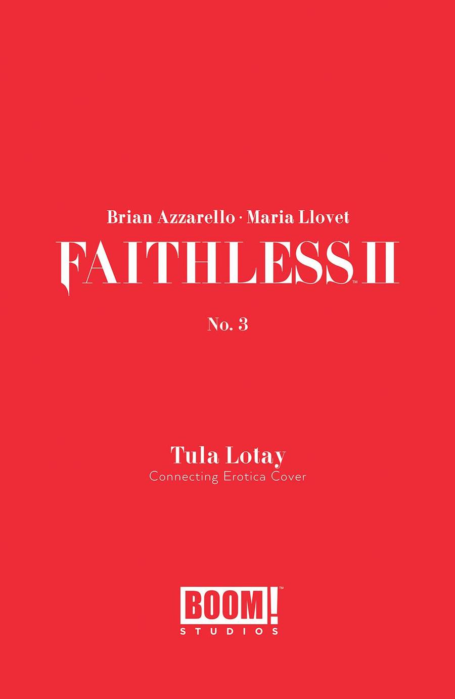 Faithless II #3 Cover B Variant Tula Lotay Connecting Erotica Cover With Polybag
