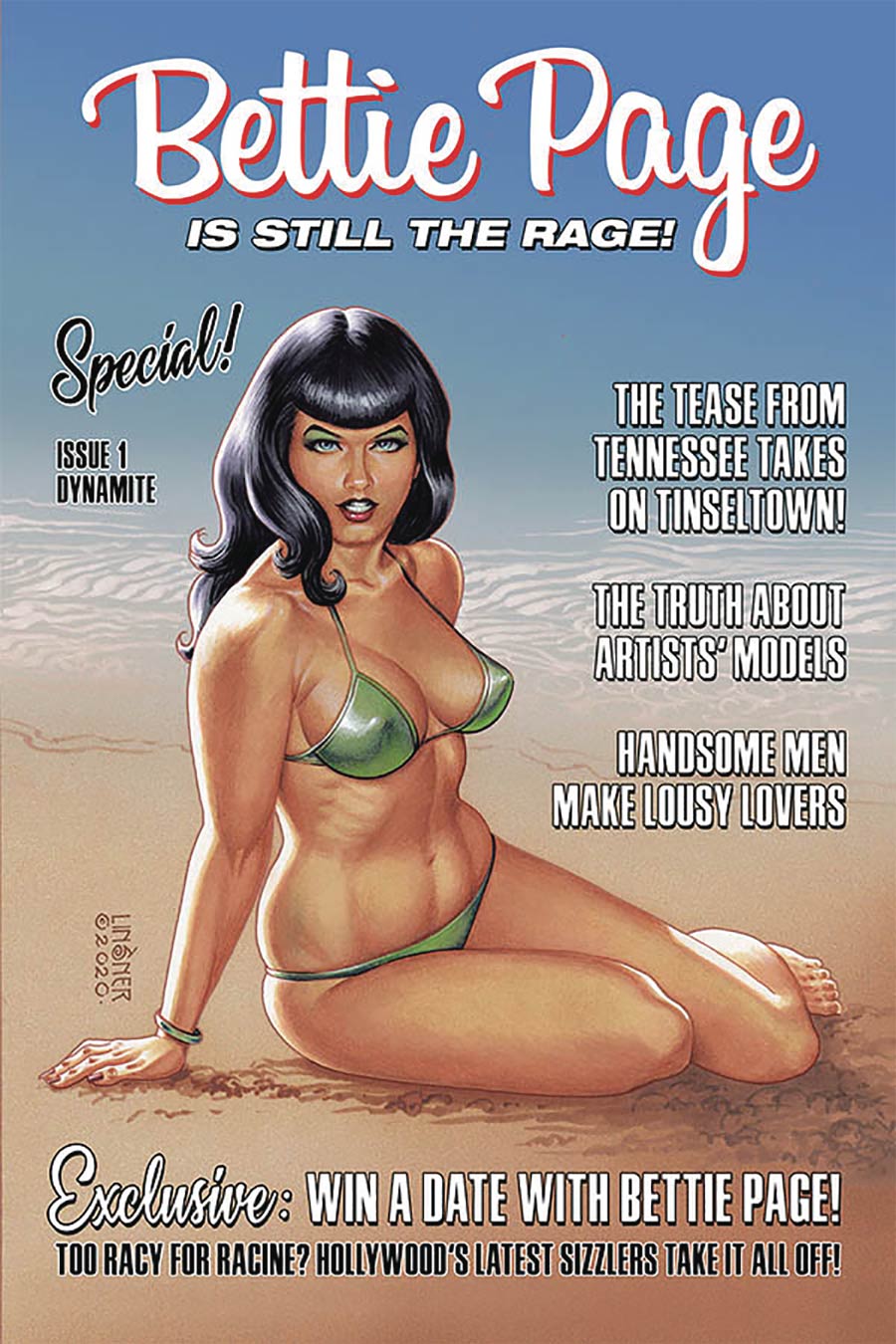 Bettie Page Vol 3 #1 Cover C Variant Joseph Michael Linsner Cover