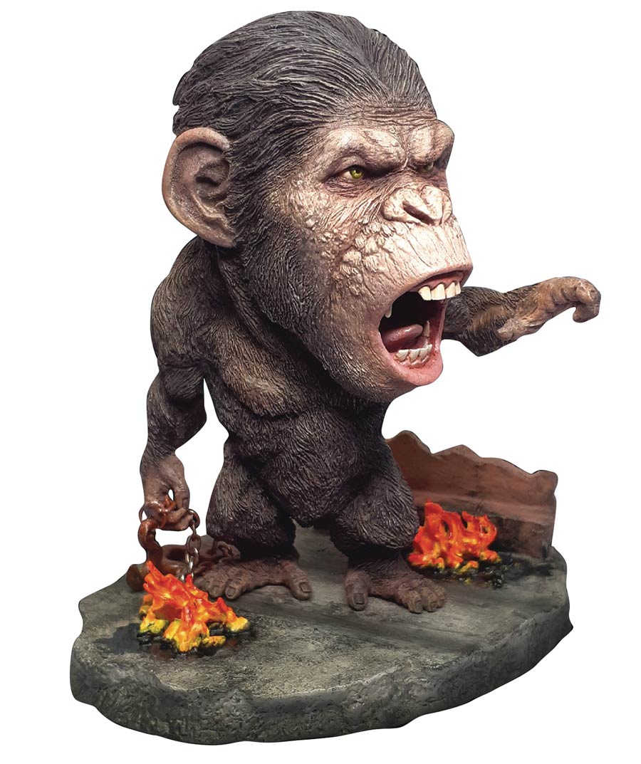 Rise Of The Planet Of The Apes Caesar Spear Deluxe Defo Real Soft Vinyl Statue
