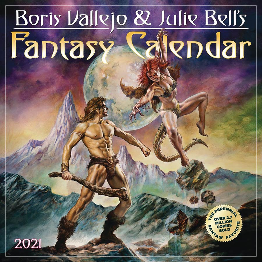 Boris Vallejo & Julie Bells Fantasy 2021 Wall Calendar