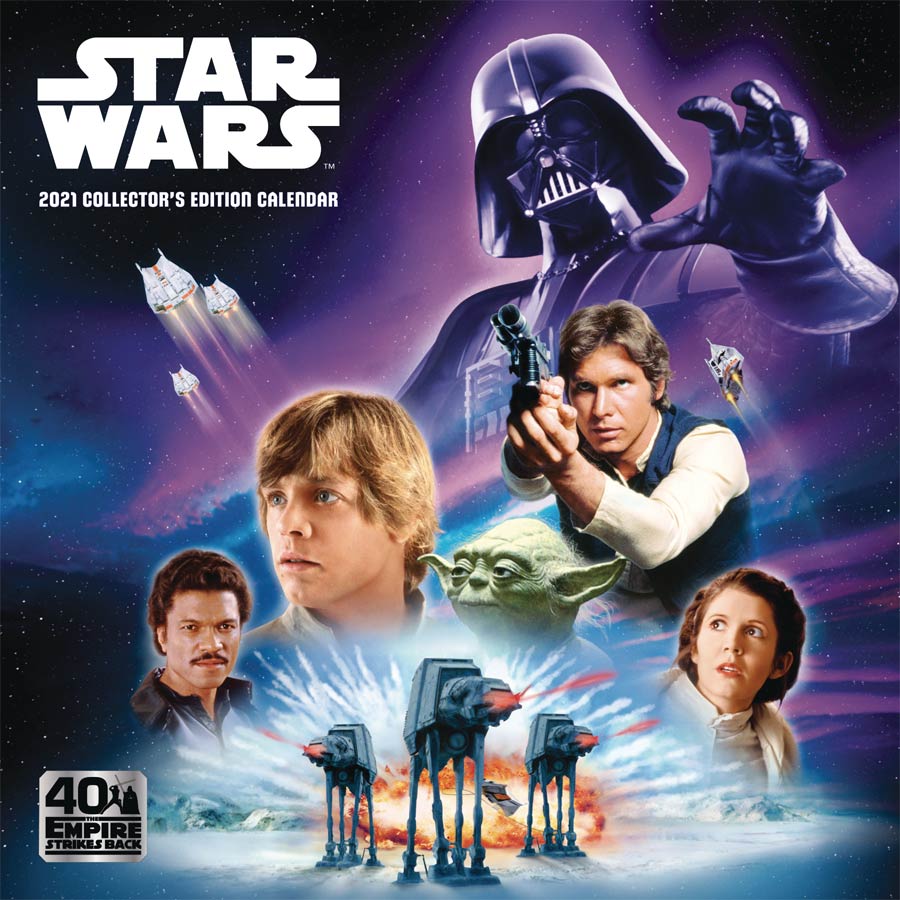 Star Wars Empire Strikes Back 40th Anniversary Collectors Edition 2021 Wall Calendar