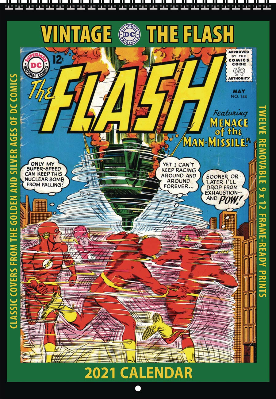 Vintage DC Comics Flash 2021 Wall Calendar