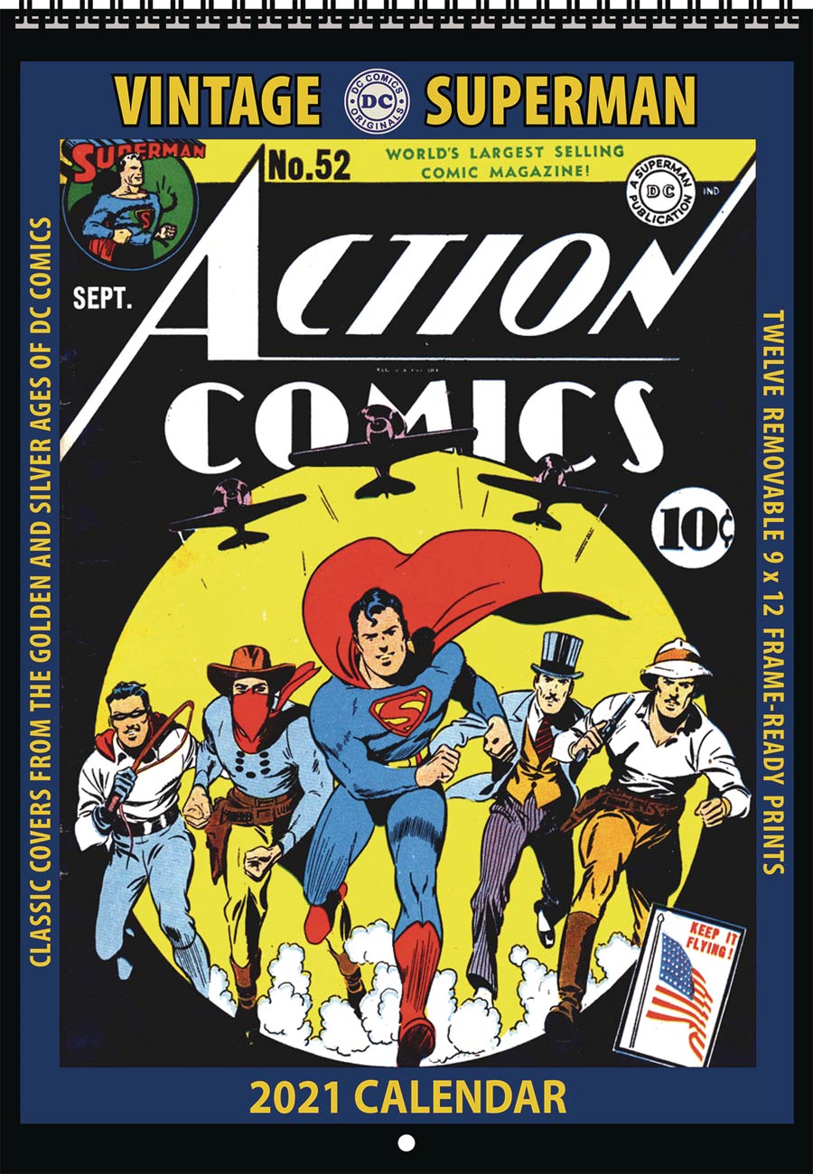 Vintage DC Comics Superman 2021 Wall Calendar