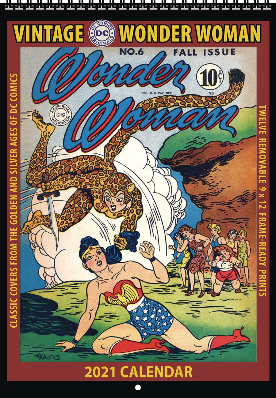 Vintage DC Comics Wonder Woman 2021 Wall Calendar