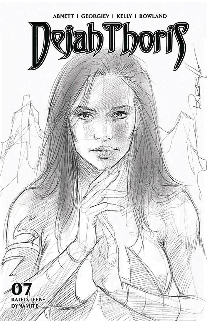 Dejah Thoris Vol 3 #7 Cover H Incentive Lucio Parrillo Black & White Cover