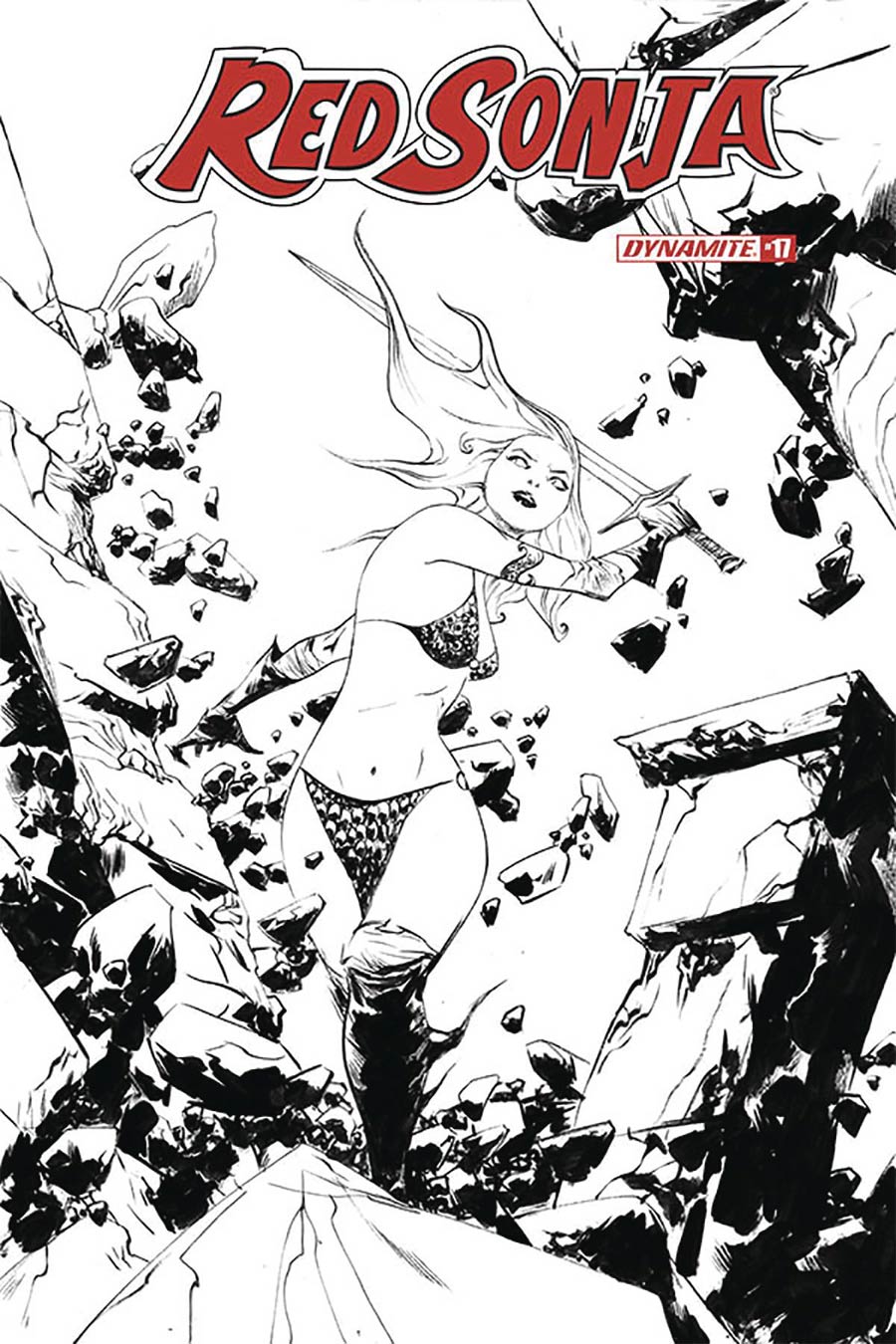 Red Sonja Vol 8 #17 Cover O Incentive Jae Lee Black & White Cover