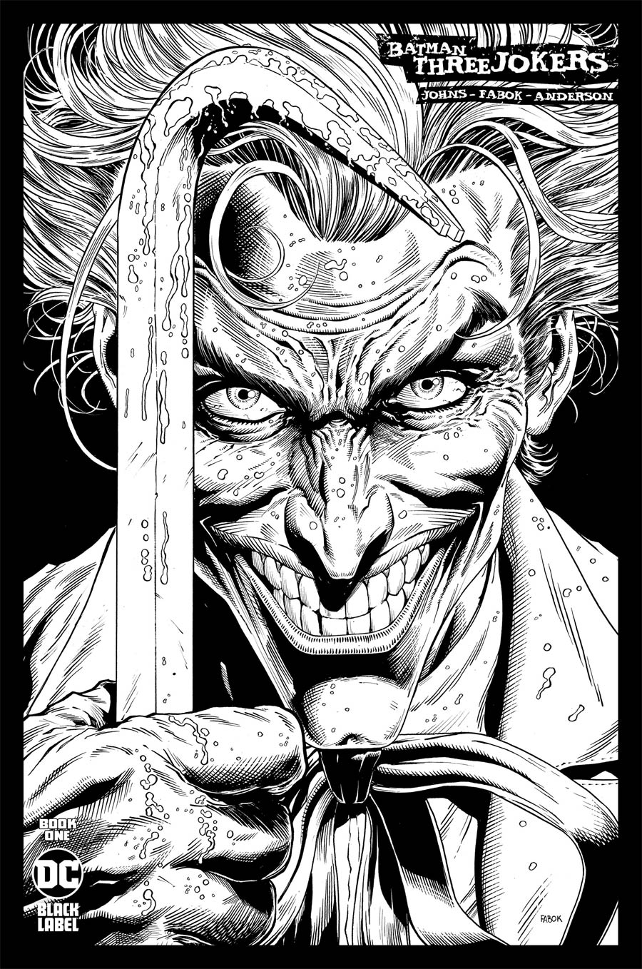 Batman Three Jokers #1 Cover D Incentive Jason Fabok Black & White Cover