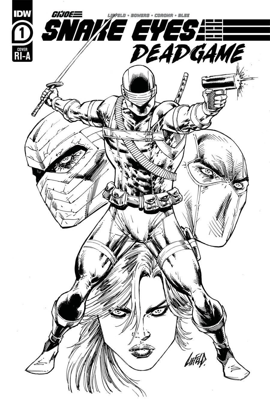 Snake Eyes Deadgame #1 Cover C Incentive Rob Liefeld Ink Variant Cover