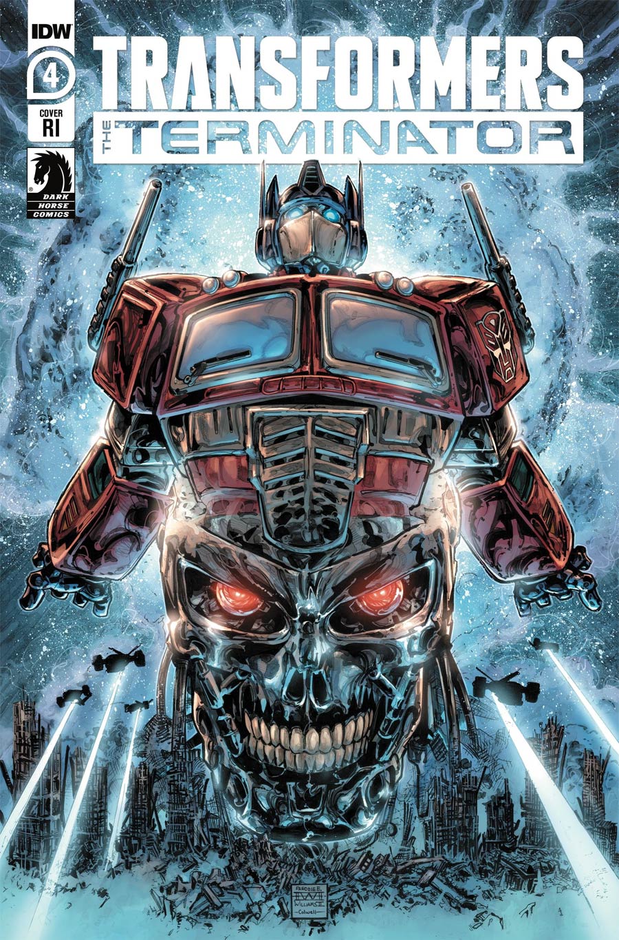 Transformers vs Terminator #4 Cover C Incentive Freddie E Williams II Variant Cover