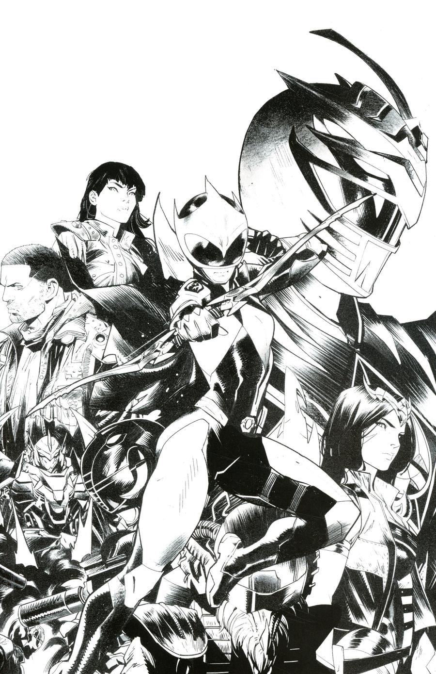 Power Rangers Ranger Slayer #1 Cover E Incentive Dan Mora Black & White Variant Cover