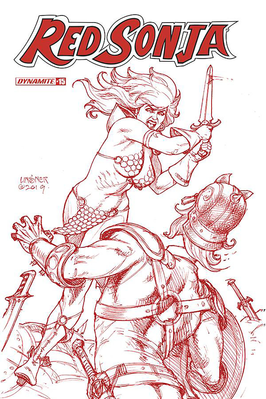 Red Sonja Vol 8 #15 Cover N Incentive Joseph Michael Linsner Tint Dressed Cover