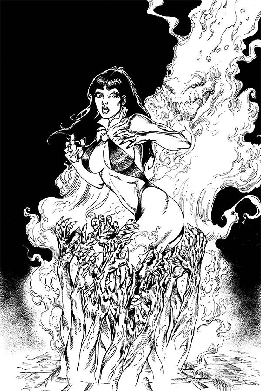 Vengeance Of Vampirella Vol 2 #7 Cover I Incentive Roberto Castro Black & White Virgin Cover