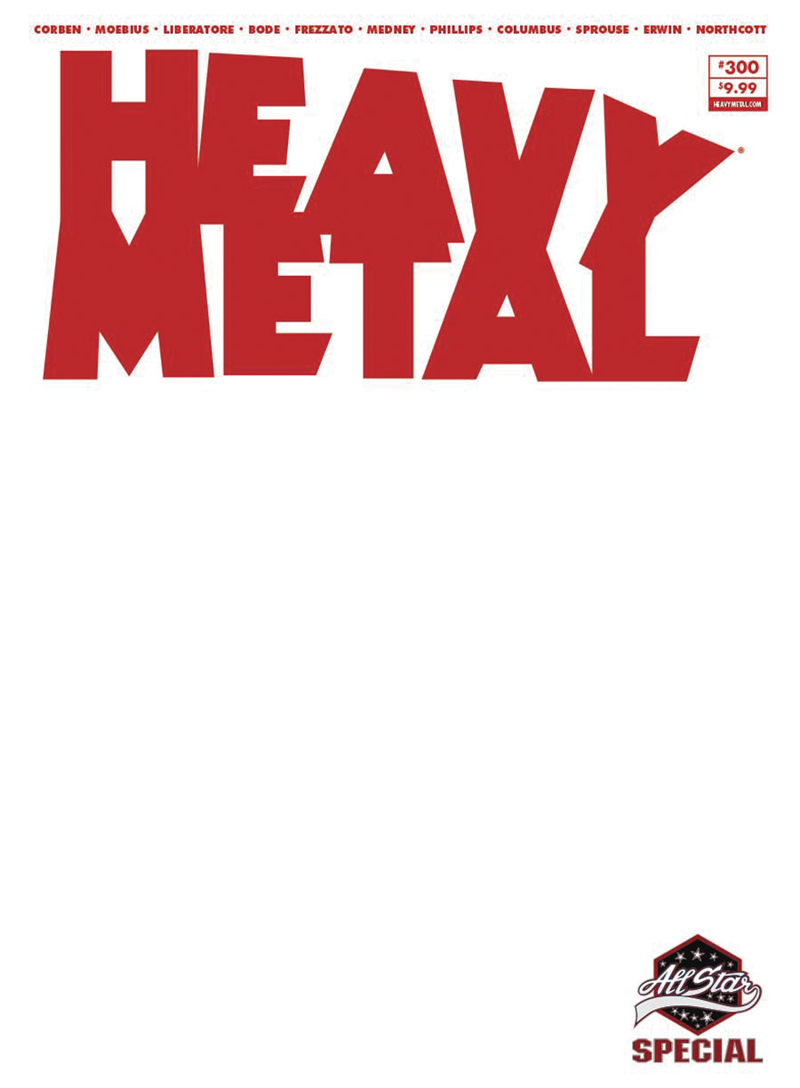 Heavy Metal #300 Cover D Variant Blank Cover