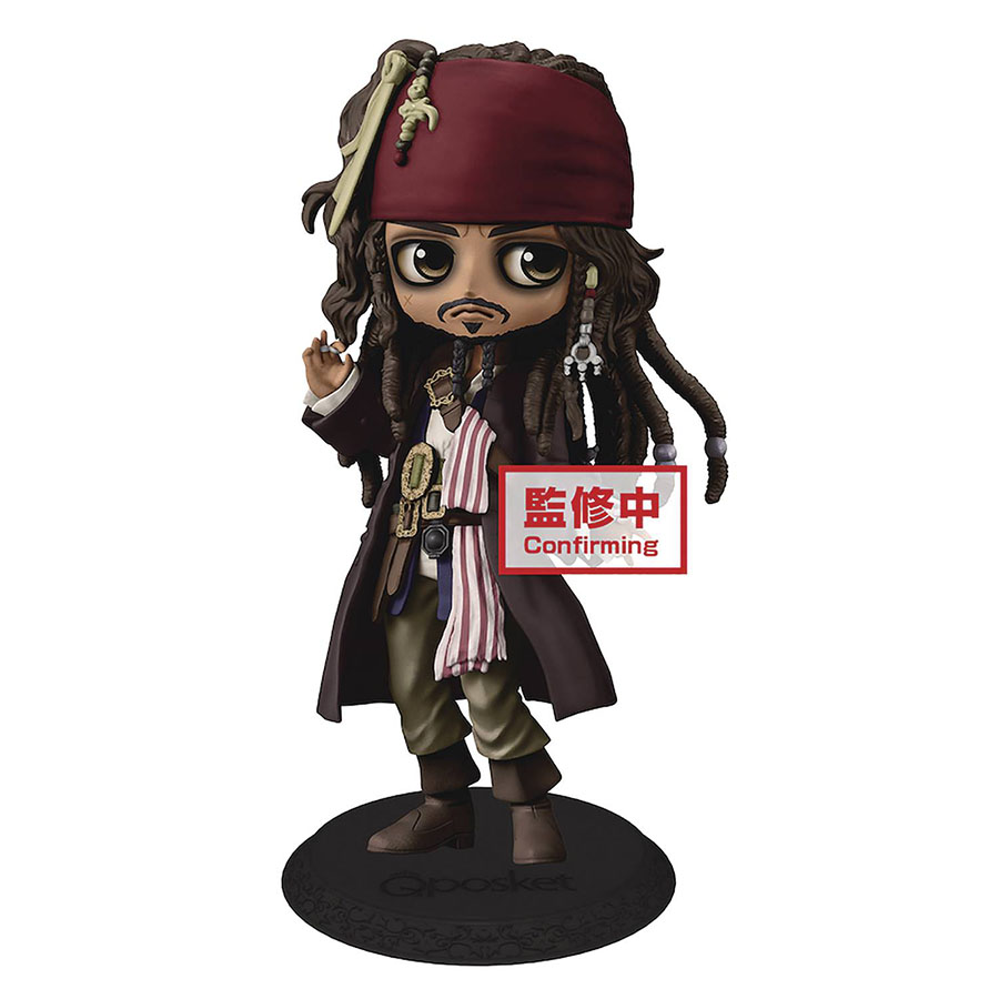 Disney Pirates Of The Caribbean Jack Sparrow Q-Posket Figure