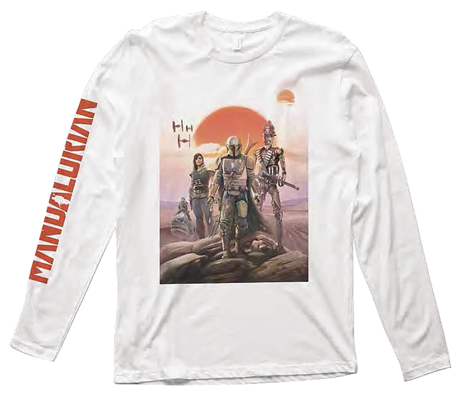 Star Wars The Mandalorian Group Poster Previews Exclusive Long Sleeve T-Shirt Large