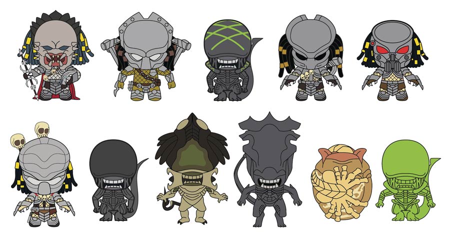 Aliens vs Predator 3D Foam Bag Clip Blind Mystery Box 24-Piece Display
