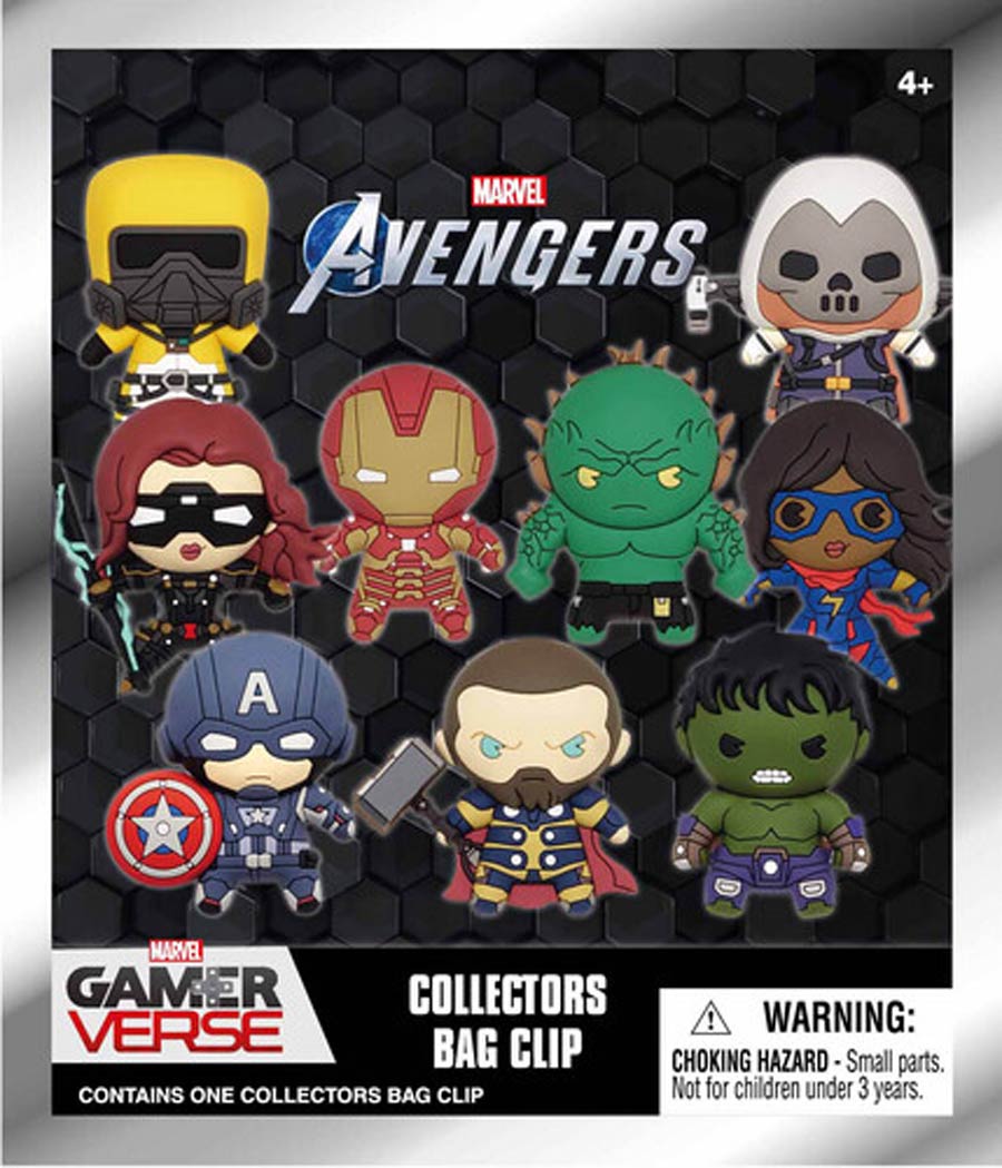 Avengers Video Game 3D Foam Bag Clip Blind Mystery Box 24-Piece Display