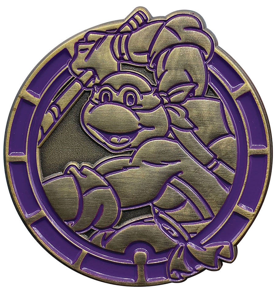 Teenage Mutant Ninja Turtles Antique Gold Numbered Pin - Donatello