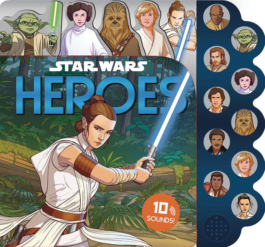 Star Wars Heroes 10-Button Sounds Board Book HC